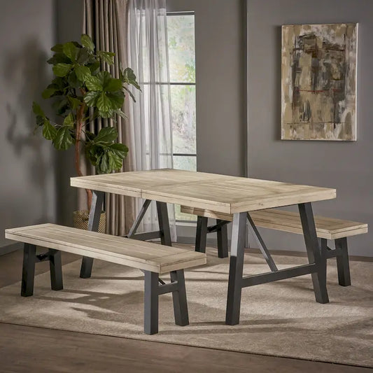 Cottage 3-piece Acacia Wood Picnic Dining Set by   
