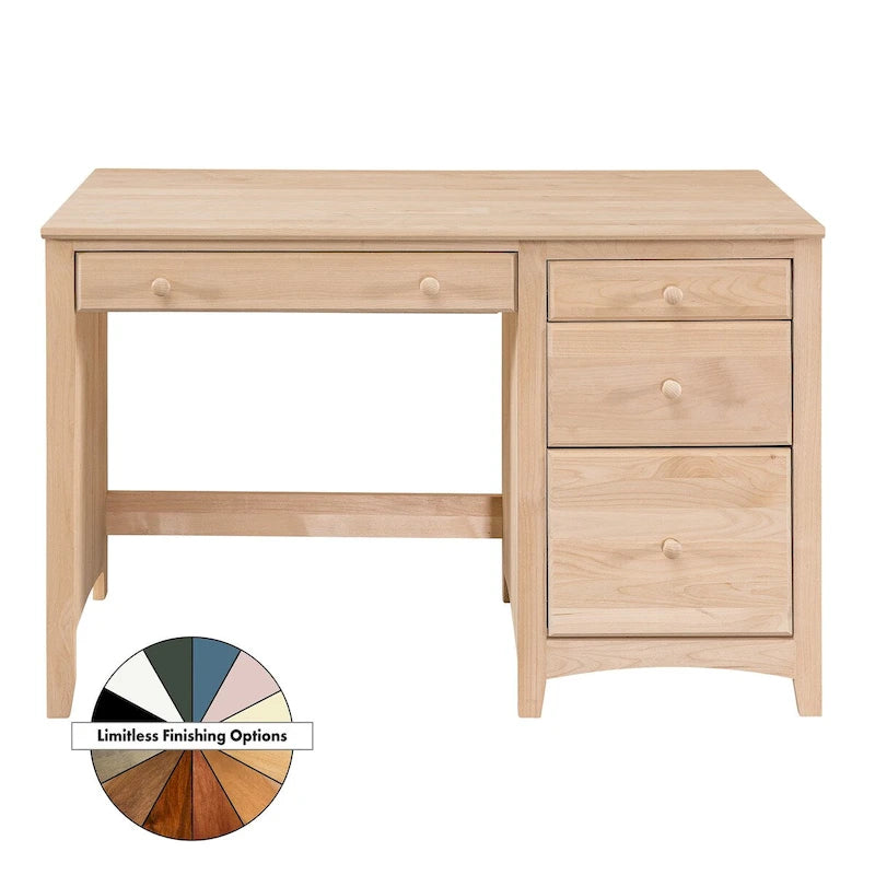 Solid Wood 4 Drawer Desk