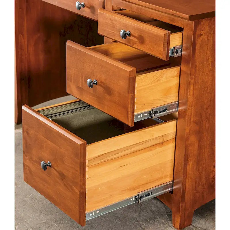 Solid Wood 4 Drawer Desk